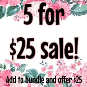 👠5 for $25 any items with 👠